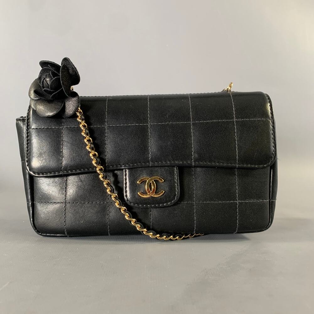 CHANEL Black Quilted Leather Cross Body Handbag